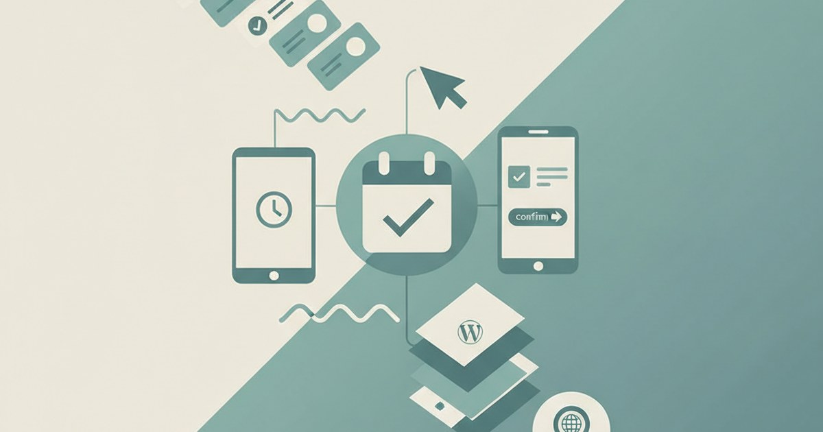 Editorial illustration supporting the article on best wordpress booking plugins.