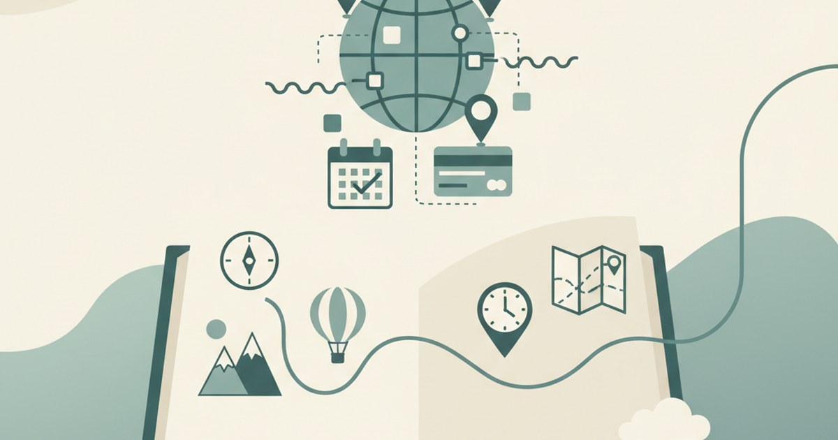 Editorial illustration supporting the article on wordpress tour booking plugin.